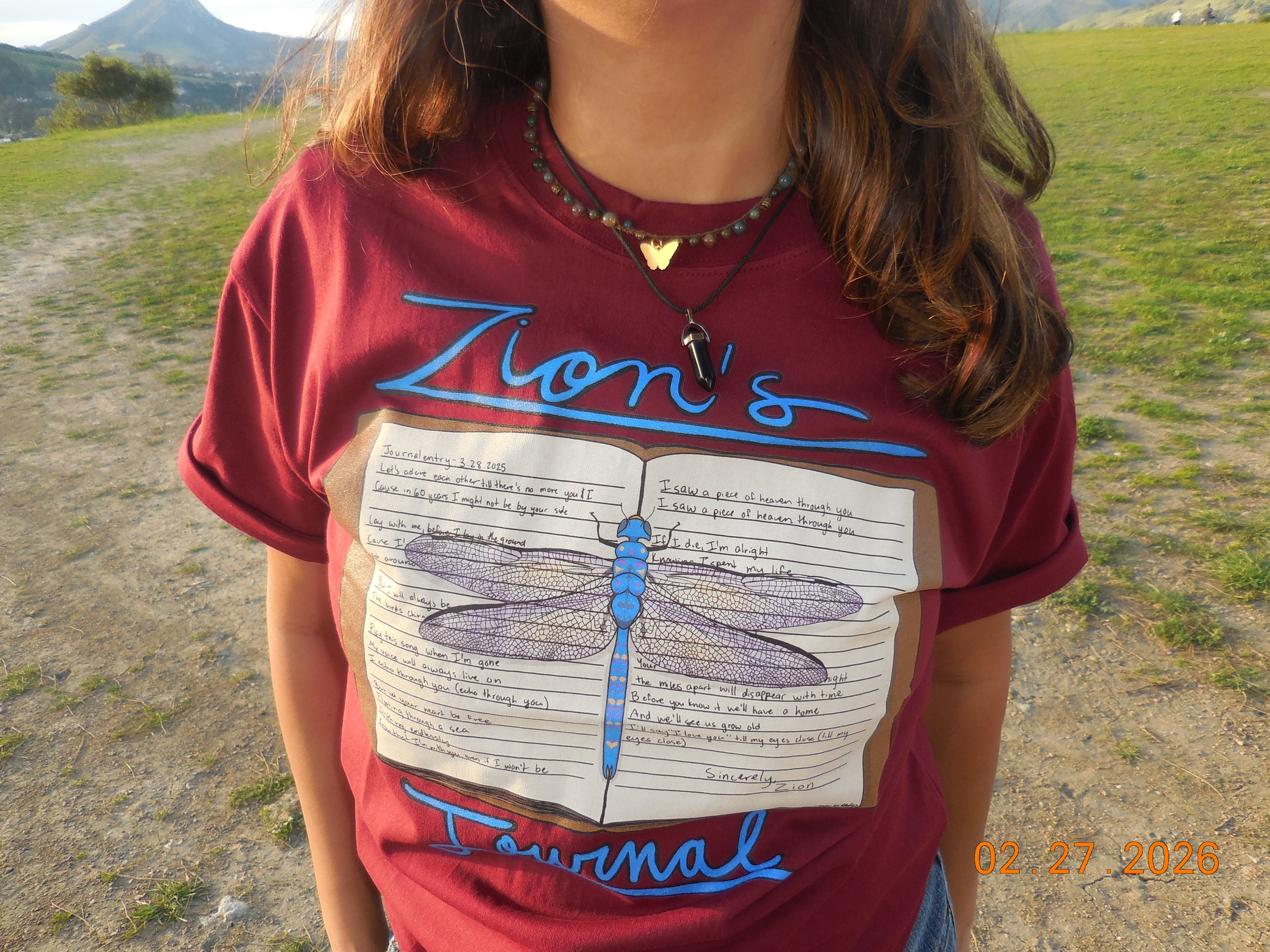 Zion's Journal - Dragon Fly Journal Graphic Tee